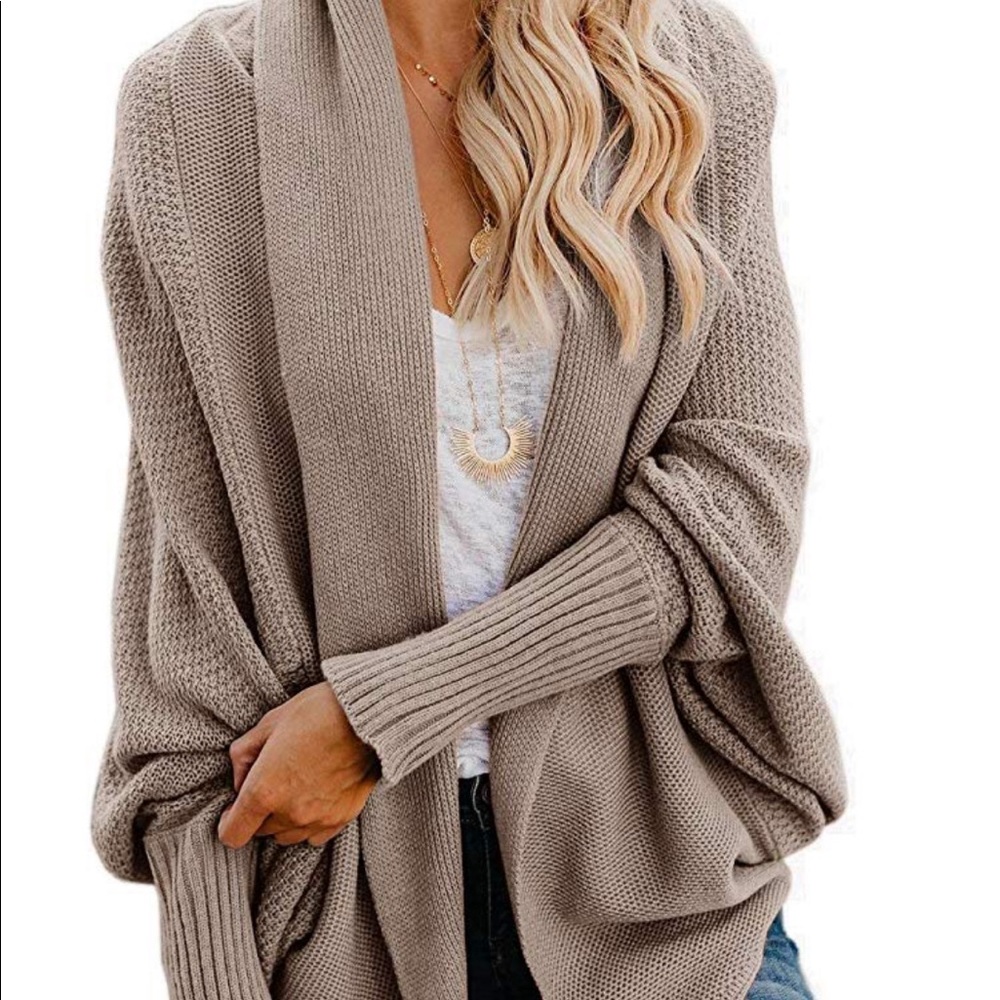 Cable Knitted Slouched Oversized Wrap Cardigan